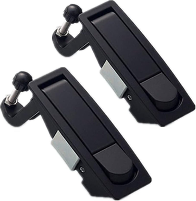 STHang-D 2PCS Compression Latch Lock Trigger Latch Lock, Zinc Alloy Adjustable Lever Hand Operated Compression Latch with Raised Trigger, Non-Locking, Flush Lever Latch (Black) - Image 2